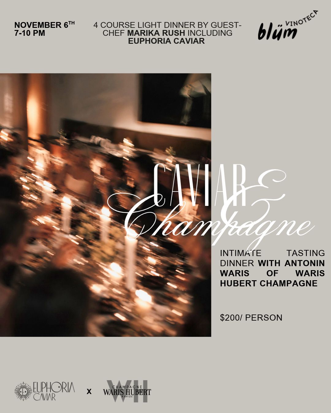 Caviar and Champagne Dinner 11/06