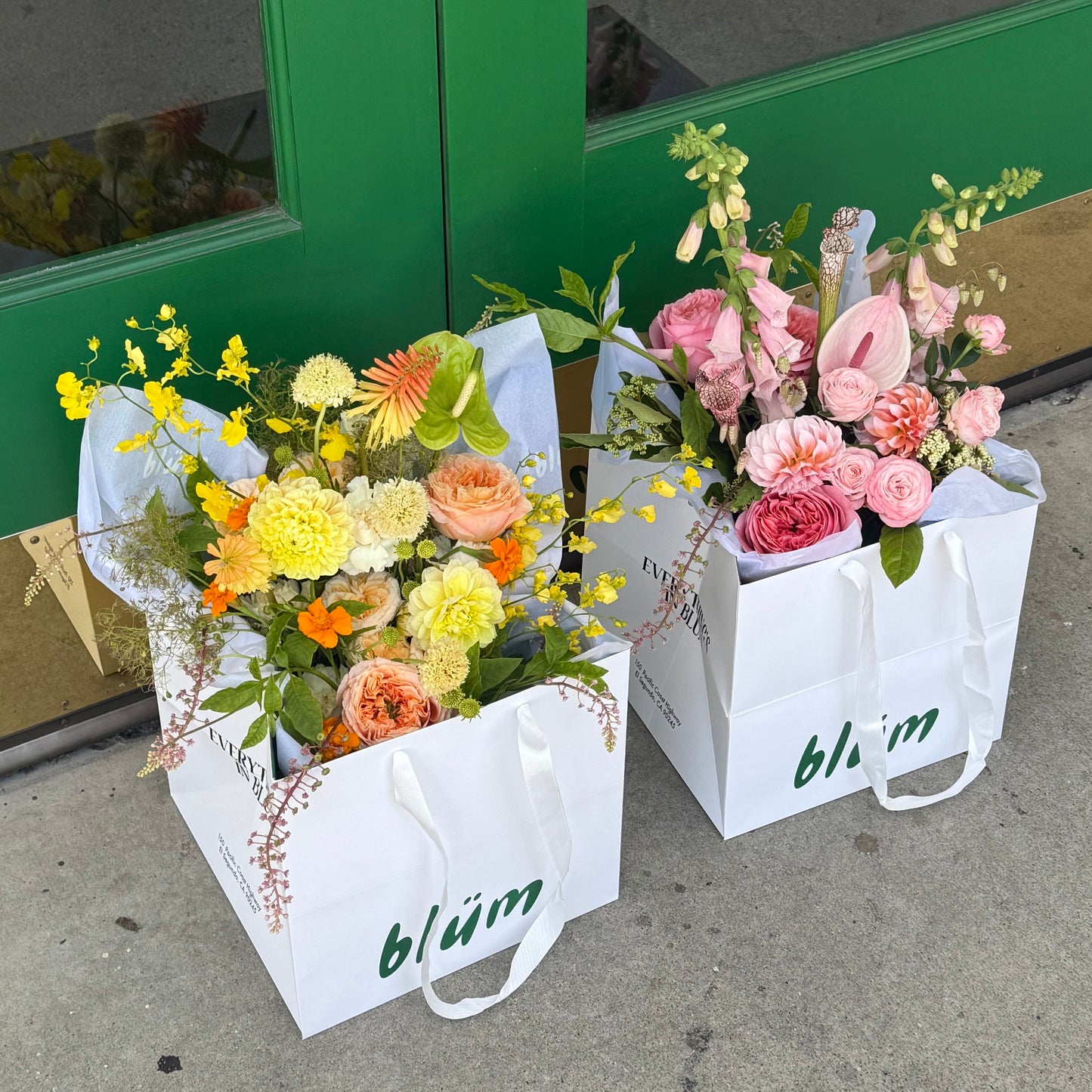 Designer's Choice bouquet in a glass vase