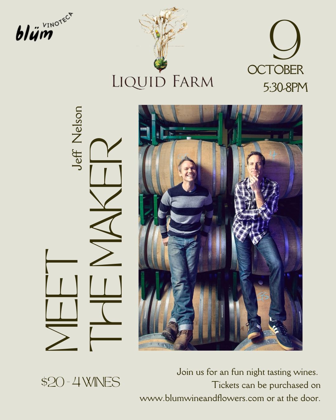 Liquid Farm Tasting Event 10/09/2026