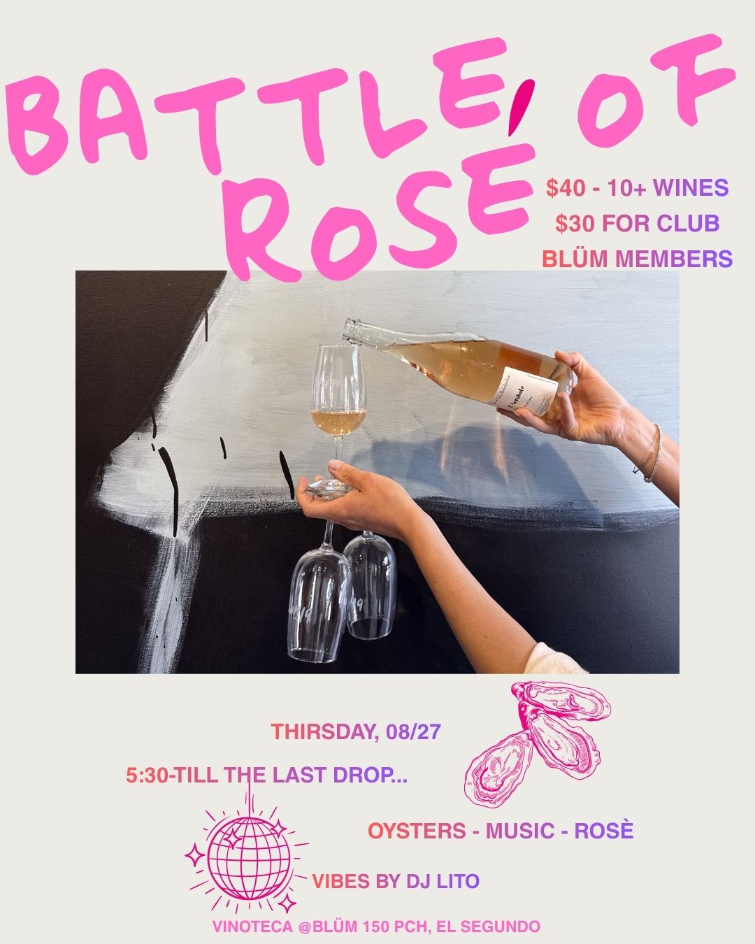 Battle of Rosé Tasting Event 08/27